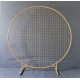 gold Round mesh backdrop for hire (2m diameter)